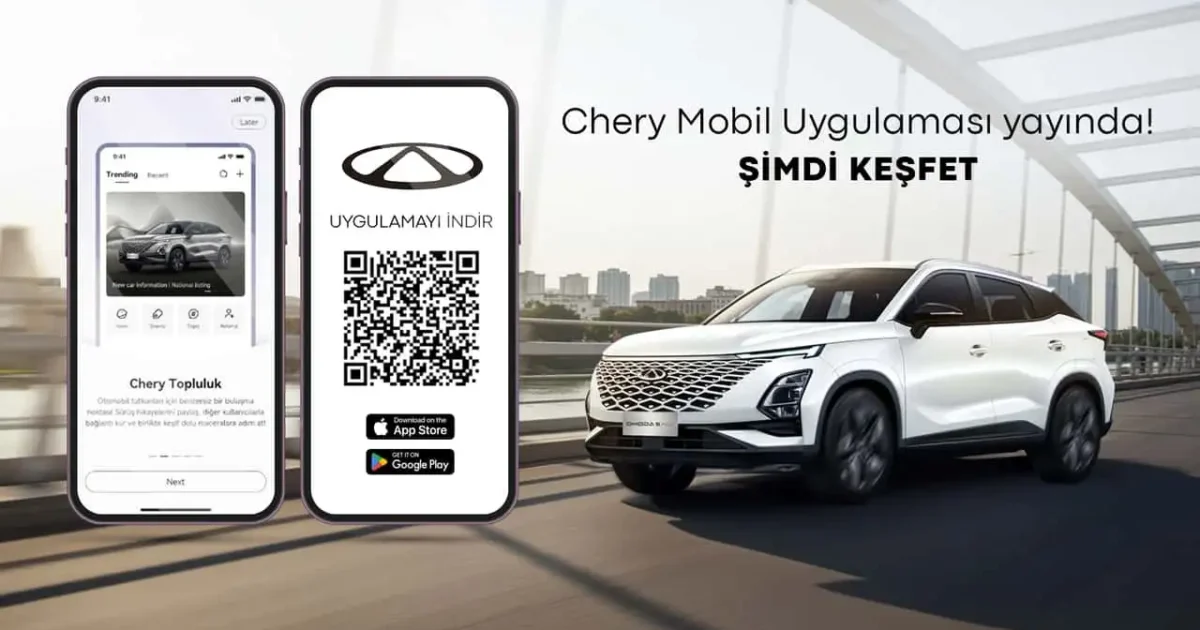 Chery Türkiye Mobil Uygulamasıyla Akıllı Sürüş Deneyimi Başlıyor!