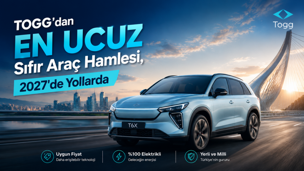 TOGG T6X Fiyatı ve Satış Tarihi: 1,3 Milyon TL Hedef